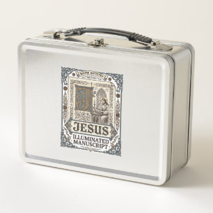 Jesus-Manuskript Jesus Christlicher Glaube Vintage Metall Brotdose