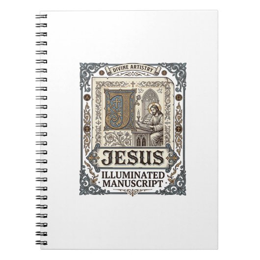 Jesus-Manuskript Jesus Christlicher Glaube Vintage Notizblock (Vorderseite)