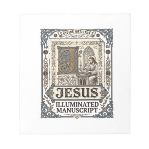 Jesus-Manuskript Jesus Christlicher Glaube Vintage Notizblock