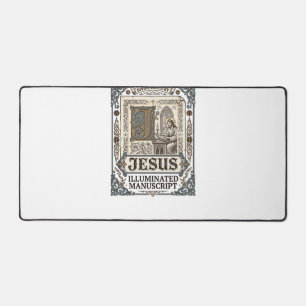 Jesus-Manuskript Jesus Christlicher Glaube Vintage Schreibtischunterlage