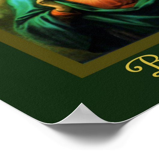 Jesus & Maria Bendice Nuestro Hogar Spanisch Poster (Ecke)