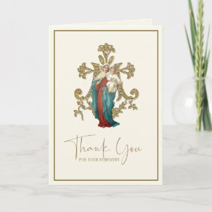 Jesus Maria Katholische Beileidsbekundung Dankeskarte