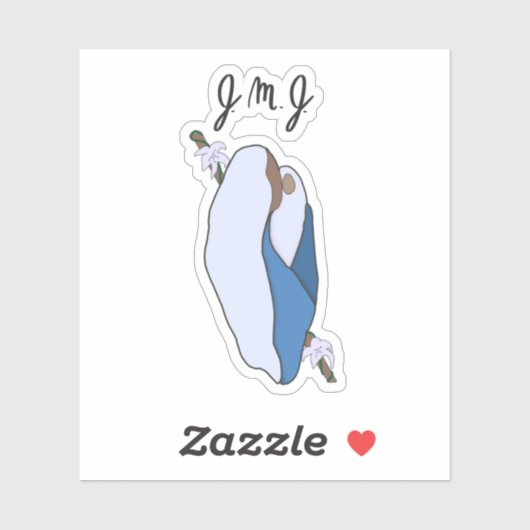 Jesus, Maria, katholischer Joseph-Sticker Aufkleber (Blatt)