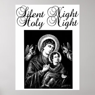 Jesus Maria Silent Night Weihnachtskunst Poster