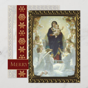 Jesus Maria und Engel - Vintage-Weihnachtskunst Feiertagskarte