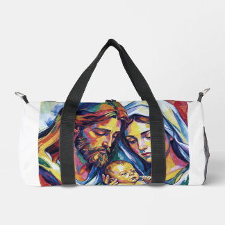 Jesus Maria und Josef expressionistisches Ölbild Duffle Bag