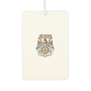 Jesus Marktplatz Verkäufer Label Jesus Marktplatz  Autolufterfrischer