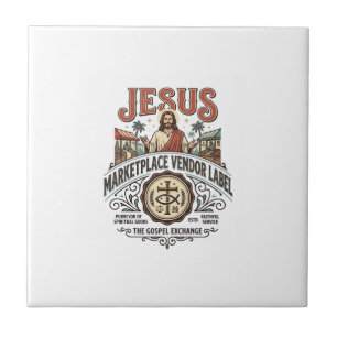 Jesus Marktplatz-Verkäufer-Label Jesus Marktplatz- Fliese