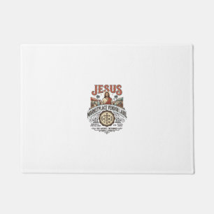 Jesus Marktplatz Verkäufer Label Jesus Marktplatz  Fußmatte