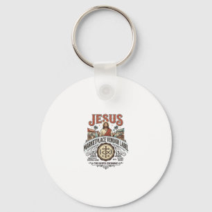 Jesus Marktplatz Verkäufer Label Jesus Marktplatz Schlüsselanhänger