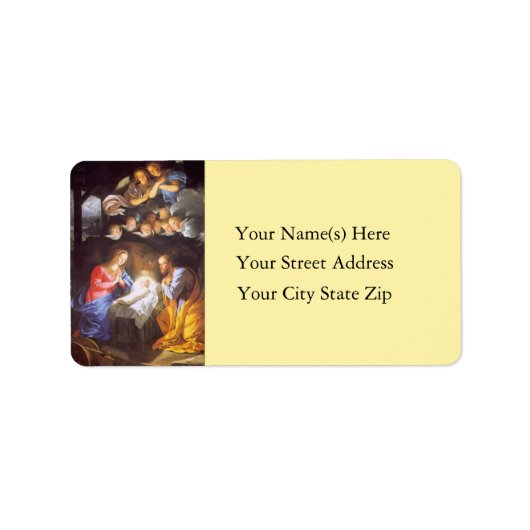 Jesus Mary and Joseph Vintag Address Label Adressaufkleber (Vorne)