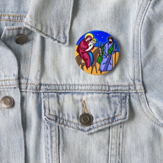 Jesus Mary Joseph Nativity-Retro Button (Beispiel)