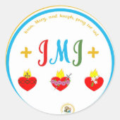 Jesus Mary & Joseph Runder Aufkleber (Vorderseite)