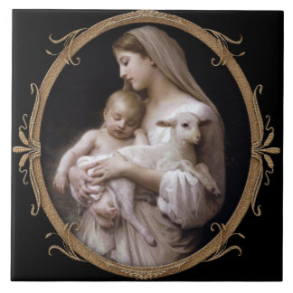 JESUS, MARY UND DAS LAMM FLIESE