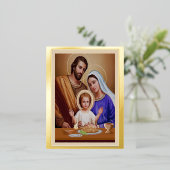 Jesus Mary und Joseph Folien Feiertagspostkarte (Stehend vorne)