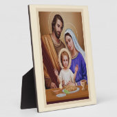 Jesus Mary und Joseph Fotoplatte (Seite)