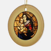 Jesus ~ Mary ~ verkettetes Glas Keramik Ornament (Links)