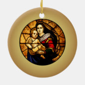 Jesus ~ Mary ~ verkettetes Glas Keramik Ornament (Hinten)