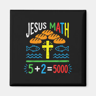 Jesus Mathe 2 Fische 5 Brote speist die 5000 Bibel Magnet