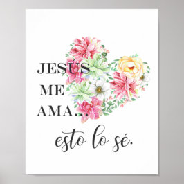 Jesus me ama esto lo se Blume herz Poster