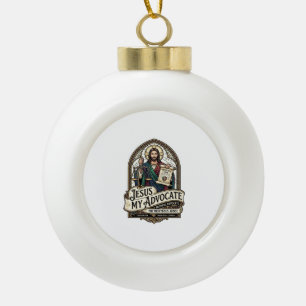 Jesus mein Anwalt Jesus Gerichts Anwalt Christi Keramik Kugel-Ornament