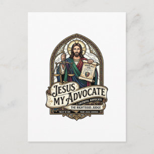 Jesus mein Anwalt Jesus Gerichts Anwalt Christi Postkarte