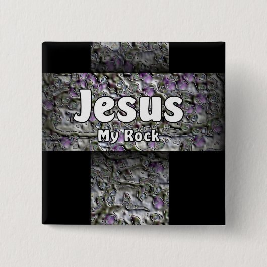 Jesus mein Felsen Button (Vorderseite)