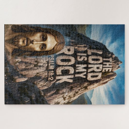 Jesus, mein Felsen im Alter der Herr ist mein Fels Puzzle (Horizontal)