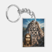 Jesus, mein Felsen im Alter der Herr ist mein Fels Schlüsselanhänger (Vorderseite links)