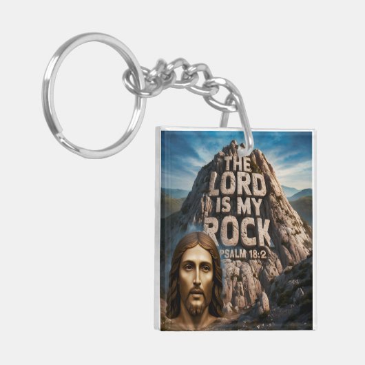Jesus, mein Felsen im Alter der Herr ist mein Fels Schlüsselanhänger (Vorderseite links)