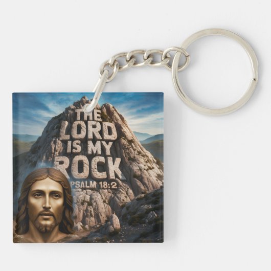Jesus, mein Felsen im Alter der Herr ist mein Fels Schlüsselanhänger (Rückseite)