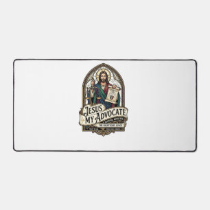 Jesus mein Fürsprecher Jesus Gerichtssaal Anwalt C Schreibtischunterlage