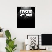 Jesus, mein Licht - John 8:12 Poster (Heimbüro)