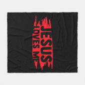 Jesus Men Women Kinder Spaß Christliche Bibel Glau Fleecedecke (Vorderseite (Horizontal))