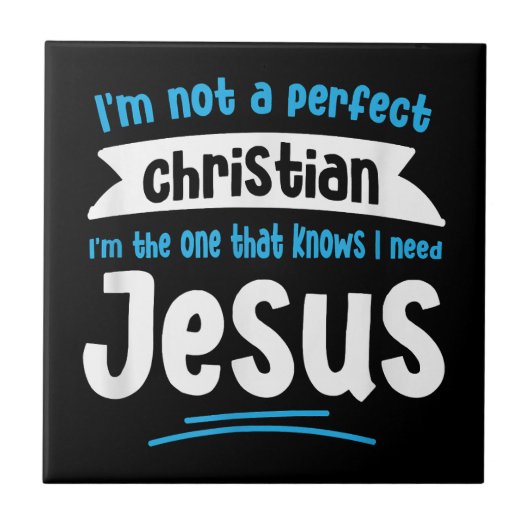 Jesus Men Women Kinder Spaß Christliche Bibel Glau Fliese (Vorderseite)