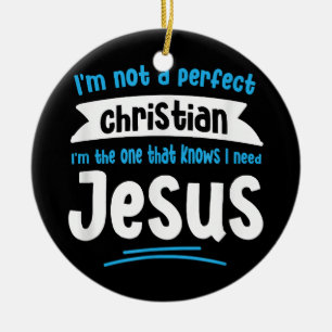 Jesus Men Women Kinder Spaß Christliche Bibel Glau Keramik Ornament