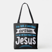 Jesus Men Women Kinder Spaß Christliche Bibel Glau Tasche (Rückseite)