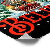 Jesus Merry Xmas Faith Train To North Le Santa Sle Poster (Ecke)