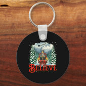 Jesus Merry Xmas Faith Train To North Le Santa Sle Schlüsselanhänger (Vorderseite)