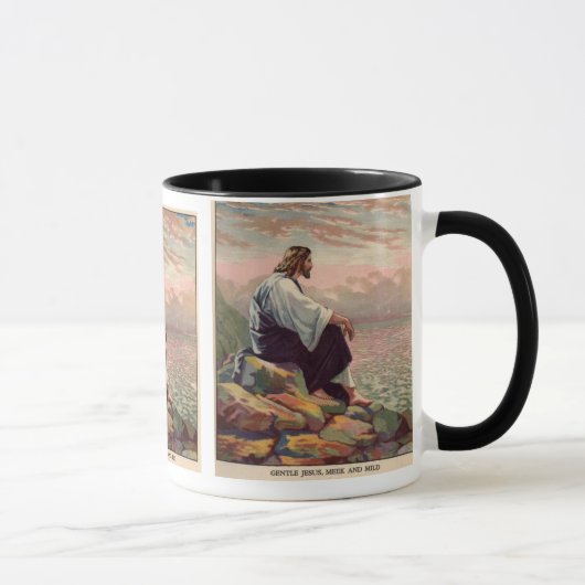 Jesus-mildes u. mildes Beten über Jerusalem Tasse (Rechts)