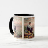 Jesus-mildes u. mildes Beten über Jerusalem Tasse (Vorderseite Links)