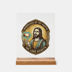 Jesus-Missfallens-Button-Social-Media-Hasser-Troll Acrylschild