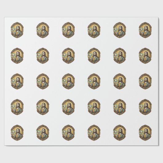 Jesus-Missfallens-Button-Social-Media-Hasser-Troll Geschenkpapier (Flach)