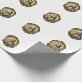 Jesus-Missfallens-Button-Social-Media-Hasser-Troll Geschenkpapier (Ecke)