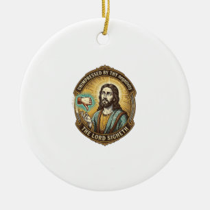 Jesus-Missfallens-Button-Social-Media-Hasser-Troll Keramik Ornament