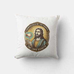 Jesus-Missfallens-Button-Social-Media-Hasser-Troll Kissen