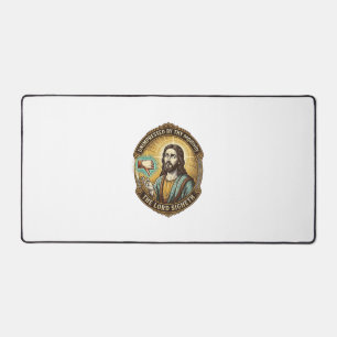 Jesus-Missfallens-Button-Social-Media-Hasser-Troll Schreibtischunterlage