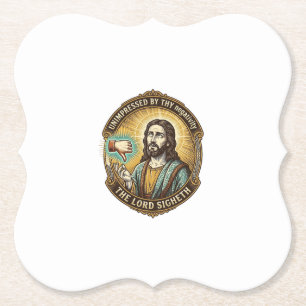 Jesus-Missfallens-Knopf Social-Media-Hasser-Troll- Untersetzer