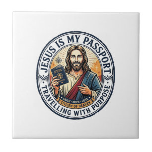 Jesus Missionar Globales Missions-Shirt Christlich Fliese