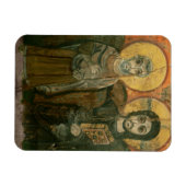 Jesus mit Abt Coptic Icon Magnet (Horizontal)